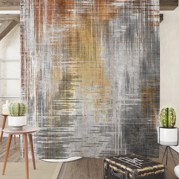 East Urban Home Abstract Shower Curtain Wayfair   Abstract Shower Curtain 